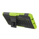 For Xiaomi Mi CC9 Pro Tire Texture Shockproof TPU+PC Protective Case with Holder(Green) - 5
