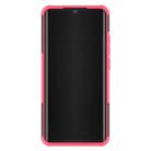 For Xiaomi Mi CC9 Pro Tire Texture Shockproof TPU+PC Protective Case with Holder(Rose Red) - 3