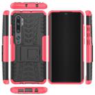 For Xiaomi Mi CC9 Pro Tire Texture Shockproof TPU+PC Protective Case with Holder(Rose Red) - 4