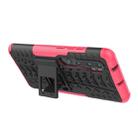 For Xiaomi Mi CC9 Pro Tire Texture Shockproof TPU+PC Protective Case with Holder(Rose Red) - 5