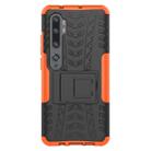 For Xiaomi Mi CC9 Pro Tire Texture Shockproof TPU+PC Protective Case with Holder(Orange) - 2