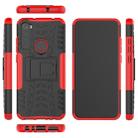 For Xiaomi Redmi Note 8T Tire Texture Shockproof TPU+PC Protective Case with Holder(Red) - 4