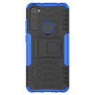 For Xiaomi Redmi Note 8T Tire Texture Shockproof TPU+PC Protective Case with Holder(Blue) - 2