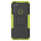 For Xiaomi Redmi Note 8T Tire Texture Shockproof TPU+PC Protective Case with Holder(Green) - 2