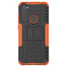 For Xiaomi Redmi Note 8T Tire Texture Shockproof TPU+PC Protective Case with Holder(Orange) - 2