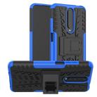 For Xiaomi Redmi K30 Tire Texture Shockproof TPU+PC Protective Case with Holder(Blue) - 1