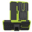 For Xiaomi Redmi K30 Tire Texture Shockproof TPU+PC Protective Case with Holder(Green) - 1