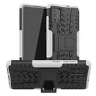 For Galaxy A51 Tire Texture Shockproof TPU+PC Protective Case with Holder(White) - 1