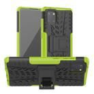 For Galaxy Note 10 Lite Tire Texture Shockproof TPU+PC Protective Case with Holder(Green) - 1