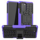 For Galaxy S10e Tire Texture Shockproof TPU+PC Protective Case with Holder(Purple) - 1