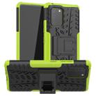 For Galaxy S10e Tire Texture Shockproof TPU+PC Protective Case with Holder(Green) - 1