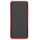 For Galaxy S20 Ultra Tire Texture Shockproof TPU+PC Protective Case with Holder(Red) - 3