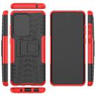 For Galaxy S20 Ultra Tire Texture Shockproof TPU+PC Protective Case with Holder(Red) - 4