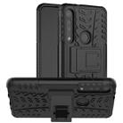 For Motorola One Macro Tire Texture Shockproof TPU+PC Protective Case with Holder(Black) - 1