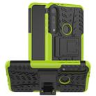 For Motorola One Macro Tire Texture Shockproof TPU+PC Protective Case with Holder(Green) - 1