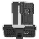 For Motorola G8 Play Tire Texture Shockproof TPU+PC Protective Case with Holder(White) - 1