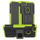 For Motorola E6 Play Tire Texture Shockproof TPU+PC Protective Case with Holder(Green) - 1