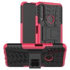 For Huawei Honor 9X Pro Tire Texture Shockproof TPU+PC Protective Case with Holder(Rose Red) - 1