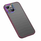For iPhone 14 Plus Colorful Metal Lens Ring Matte PC + TPU Phone Case (Red) - 1