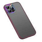 For iPhone 14 Pro Colorful Metal Lens Ring Matte PC + TPU Phone Case(Red) - 1