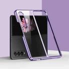 For Samsung Galaxy Z Fold4 5G Electroplating PC Shockproof Phone Case(Purple) - 1
