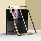 For Samsung Galaxy Z Fold4 5G Electroplating PC Shockproof Phone Case(Gold) - 1