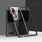 For Samsung Galaxy Z Fold4 5G Electroplating PC Shockproof Phone Case(Black) - 1