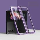For Samsung Galaxy Z Fold4 5G Electroplating PC Full Coverage Shockproof Phone Case(Purple) - 1