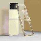 For Samsung Galaxy Z Filp4 Electroplating PC Full Coverage Shockproof Phone Case(Gold) - 1