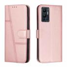 For Infinix Hot 12 Stitching Calf Texture Buckle Leather Phone Case(Pink) - 1