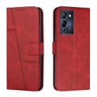 For Infinix Note 12 G96 Stitching Calf Texture Buckle Leather Phone Case(Red) - 1