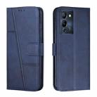 For Infinix Note 12 G96 Stitching Calf Texture Buckle Leather Phone Case(Blue) - 1