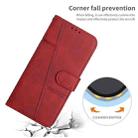 For Tecno Camon 19 Stitching Calf Texture Buckle Leather Phone Case(Red) - 7