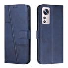 For Xiaomi 12 Lite Stitching Calf Texture Buckle Leather Phone Case(Blue) - 1