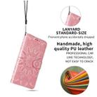 For iPhone 11 Pro Embossed Sunflower Leather Phone Case (Pink) - 4