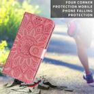 For iPhone 11 Pro Embossed Sunflower Leather Phone Case (Pink) - 5