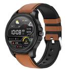 E89 1.32 Inch Screen Leather Strap Smart Health Watch Supports ECG Function, AI Medical Diagnosis, Body Temperature Monitoring(Brown) - 1