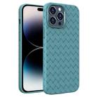 For iPhone 14 Pro Max BV Woven All-inclusive Phone Case (Light Blue) - 1