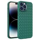 For iPhone 14 Pro Max BV Woven All-inclusive Phone Case (Green) - 1