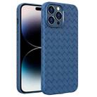 For iPhone 14 Pro BV Woven All-inclusive Phone Case(Dark Blue) - 1