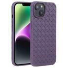 For iPhone 14 Plus BV Woven All-inclusive Phone Case (Purple) - 1