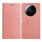 For Xiaomi 12S Ultra Y Stitching Horizontal Flip Leather Phone Case(Rose Gold) - 1