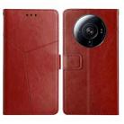 For Xiaomi 12S Ultra Y Stitching Horizontal Flip Leather Phone Case(Brown) - 1