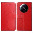 For Xiaomi 12S Ultra Y Stitching Horizontal Flip Leather Phone Case(Red) - 1