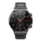 E300 1.32 Inch Screen Leather Watch Strap Smart Health Watch Supports Body Temperature Monitoring, ECG monitoring blood pressure(Black) - 2