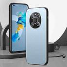 For Huawei Mate 40 All-Inclusive Lens Frosted Metal Phone Case(Blue) - 1