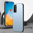 For Huawei P40 Pro All-Inclusive Lens Frosted Metal Phone Case(Blue) - 1