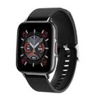 FW02 1.7 Inch Square Screen Silicone Strap Smart Health Watch Supports Heart Rate, Blood Oxygen Monitoring(Black) - 1