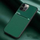 For iPhone 14 Pro Max Classic Tilt Strip Grain Magnetic Shockproof PC + TPU Phone Case (Green) - 1