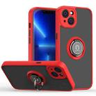 Q Shadow 1 Series TPU + PC Phone Case with Ring Holder For iPhone 14 Max(Red) - 1